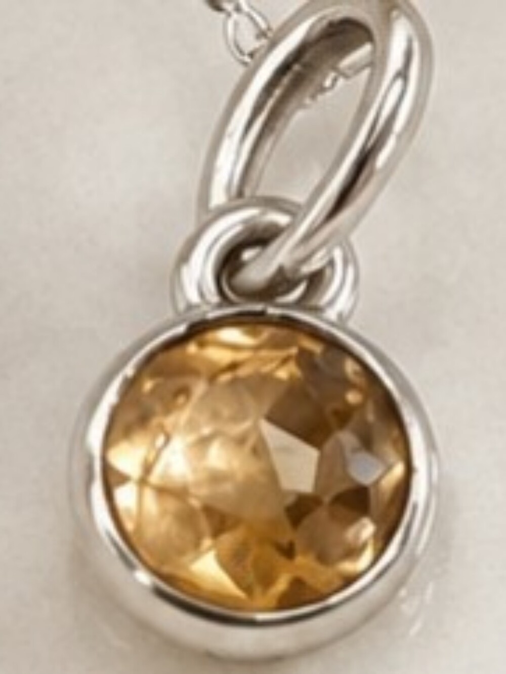 Pandora Silver Citrine Droplet  Charm November